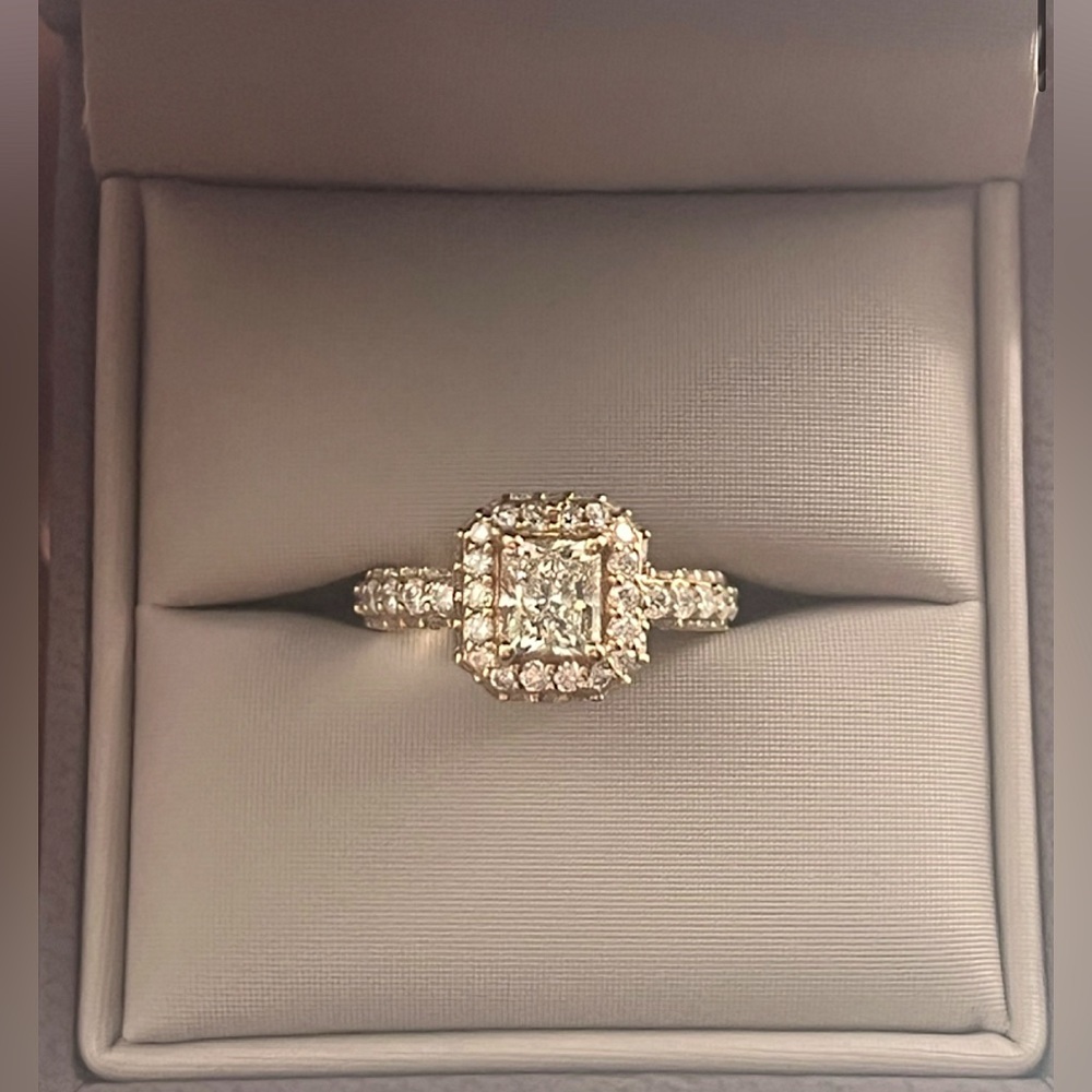 Radiant Cut Halo Engagement Ring
